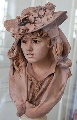 Jeune Fille au chapeau fleuri, 1865.