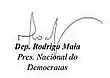 Signature de Rodrigo Maia
