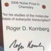 signature de Roger Kornberg