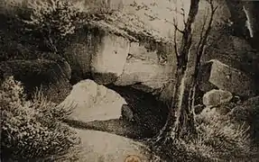 "Le Rocher Garenne", état vers 1830.