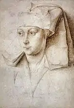 Rogier van der Weyden, Portrait d'une jeune femme, ca. 1440.