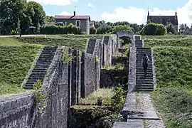 Détail de l'échelle d'écluses.