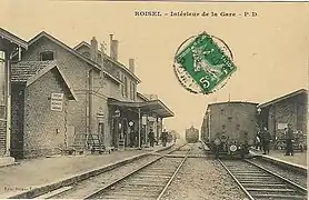 La gare de Roisel vers 1910.