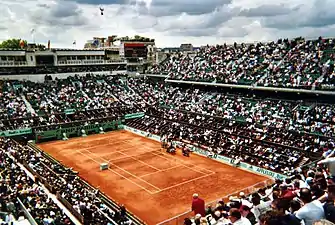 Court central du stade Roland-Garros.