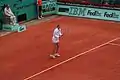 Dinara Safina à l'échauffement à Roland-Garros.