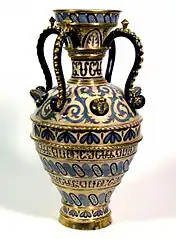 Vase à décor islamique, Pio Fabbri, Rome, seconde moitié du XIXe siècle.