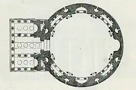 Plan du Panthéon (1894). Nord à gauche.