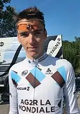 Romain Bardet à l'hôtel Lyon-Est, lors du Tour de l'Ain 2013 (dont il est le vainqueur final).