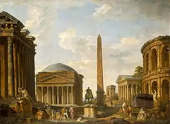 Giovanni Paolo Panini, Capriccio romain (1735).