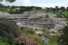 Photographie de l'amphithéâtre romain de Cagliari