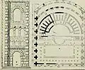 Plan du théâtre romain d'Aoste : porte centrale au fond d’une exèdre.