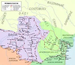 Provinces romaines de Dacie et de Mésie