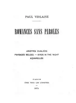 Image illustrative de l’article Romances sans paroles (Verlaine)