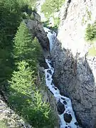 La Romanche, entre l'Alpe de Villar-d'Arêne et le hameau d'Arsine.