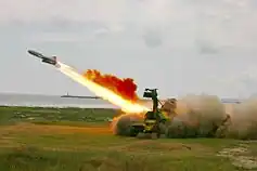 Le système de lancement de missile anti-navire 4K51 Rubej au champ de tir du Cap Midia.
