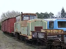 Locotracteur numéro 14 en gare de Romorantin-Blanc-Argent en 2009