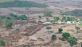Le village de Bento Rodrigues après la rupture