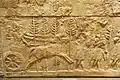 Le souverain Sargon II sur son char. Musée de l'Oriental Institute de Chicago.