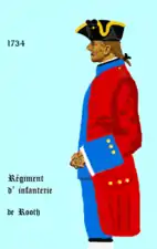 régiment de Rooth de 1734 à 1757