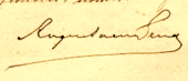 signature de Roque Sáenz Peña
