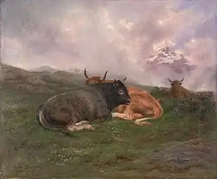 Bovins au repos sur une colline dans les AlpesRosa Bonheur1885Art Institute of Chicago