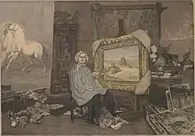 Rosa Bonheur dans son atelier. (1893, musée des Beaux-Arts de Bordeaux).