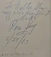 signature de Rosa Guy