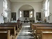Intérieur de l'égliseSainte-Rose-de-Lima.