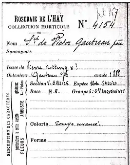 Photo de la fiche d'identité de la roseraie de l'Haÿ