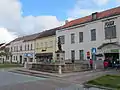 Place de la Fontaine et statue de la déesse Živěna