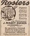 Publicité pour les établissements Pernet-Ducher, en 1930, du temps de J. Gaujard.