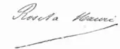 signature de Rosita Mauri