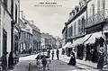 Rosporden : l'Avenue de la Gare et la Grand'Rue (carte postale, collection Villard).