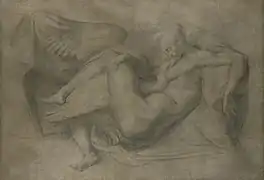 Léda et le Cygne, d'après Michel-Ange (années 1530, Royal Academy)