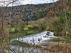 Barrage sur le Dessoubre au niveau de Rosureux.