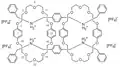 [4]rotaxane constitué de 2 haltères et 2 macrocycles éther-couronnes