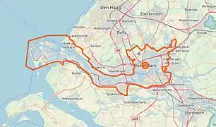 carte administrative de Rotterdam