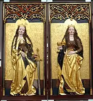 Saintes Catherine et Barbe, début 16e