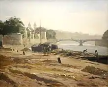 Le pont de Melun, 1880.