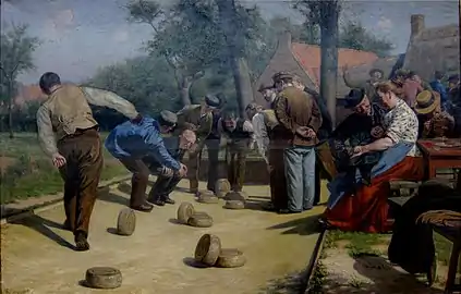 Le jeu de bourles en Flandres (1911), Roubaix, La Piscine.