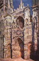 Une des peintures de la série des Cathédrales de Claude Monet, entre 1892 et 1894.