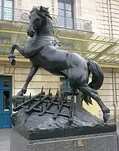 Le Cheval à la herse par Pierre Louis Rouillard.