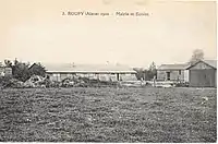 L'ancien château de Roupy détruit par les Allemands en 1918.