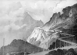 Route vers le sommet du Jura. Villeneuve, 1825