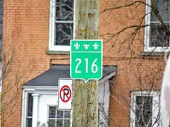 Route 216 dans l'arrondissement Mont-Bellevue à Sherbrooke.