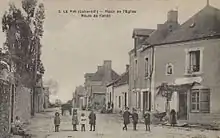 Carte postale ancienne illustrant la route de Candé.
