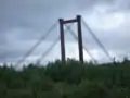 Le pont de la route de la Baie James enjambant la rivière Rupert vu d'une aire de repos