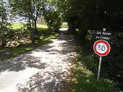 route de la combe depuis la ramée