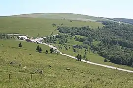 La route des Crêtes sous le Hohneck.