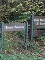 Panneau route palatine Forêt de Kreutzwald Saverne.